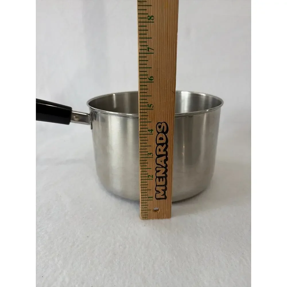 Revere Ware 1 QT Saucepan Pot & Lid Clinton 97C Aluminum Disc Bottom Stainless